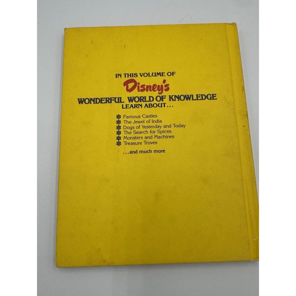 Disney's Wonderful World of Knowledge Vol 12 A Tour Through Time 1982 Book